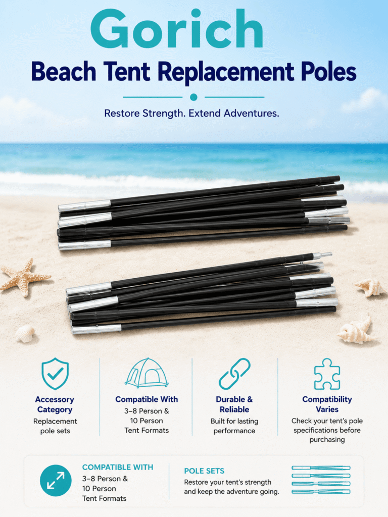 Gorich Beach Tent Replacement Poles