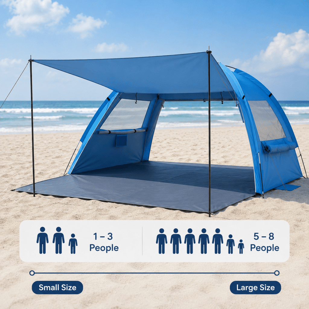 Gorich Beach Tent - Multiple sizes and configurations available for different group sizes and use cases